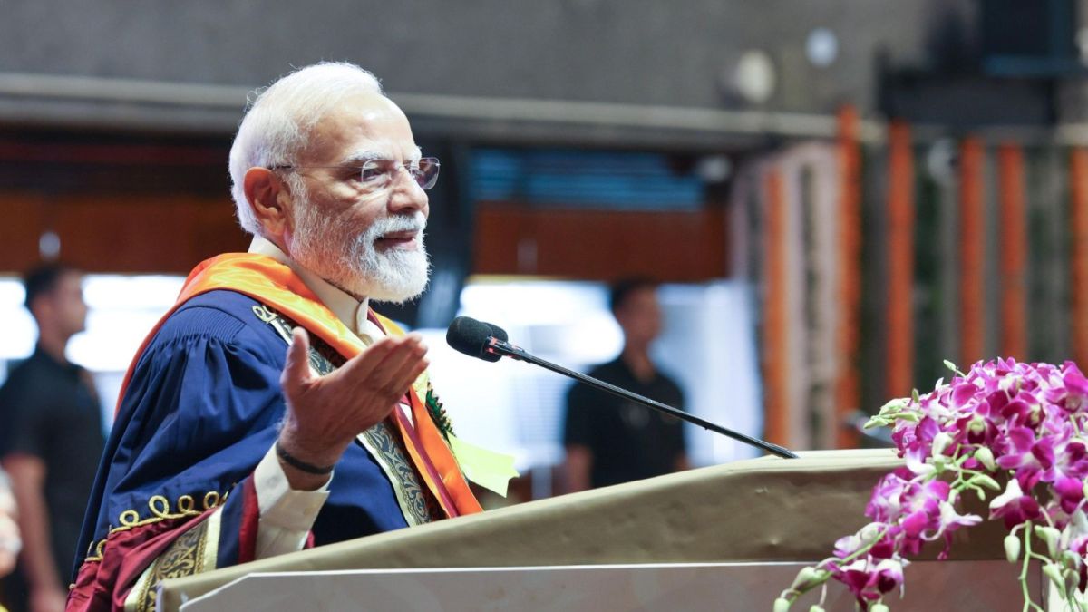 Prime Minister Narendra Modi at the IIT Delhi 57th convocation ceremony